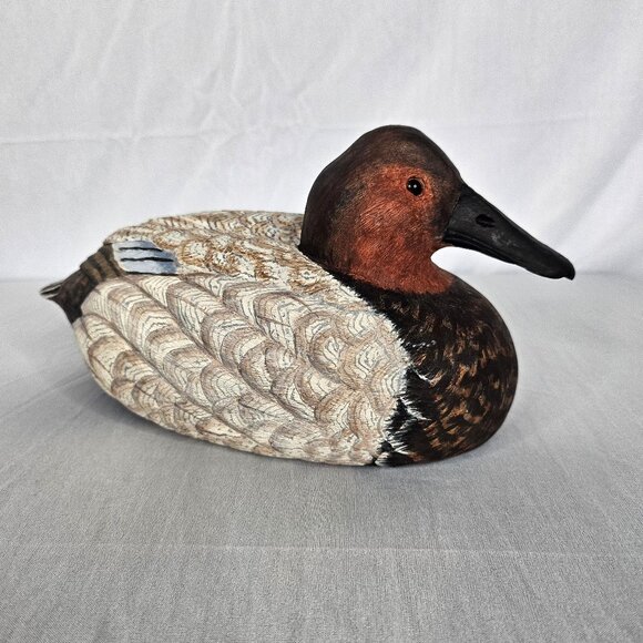Other - Hand Carved and Hand Painted Basswood Duck, 1 Piece Wood Carving